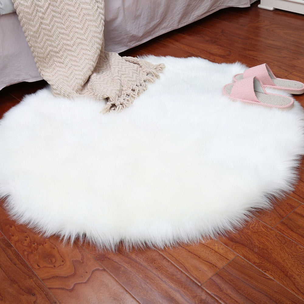 fake Fur Soft Seat Cushion Rug chair cushion Artificial Wool Warm Hairy Carpet Seat nordic decoration home  #240