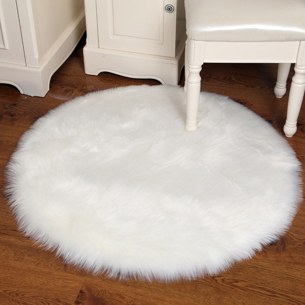 fake Fur Soft Seat Cushion Rug chair cushion Artificial Wool Warm Hairy Carpet Seat nordic decoration home  #240
