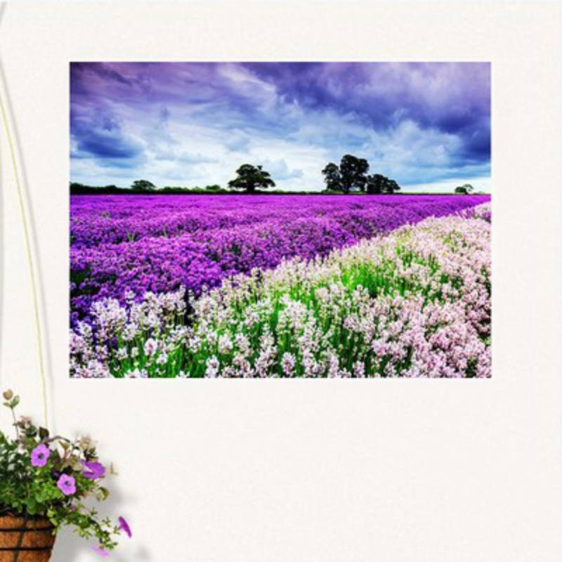 Spring Green Lavender Plant Purple Leaves Flower Canvas Painting Print Poster Picture Modern Minimalist Wall Home Bedroom