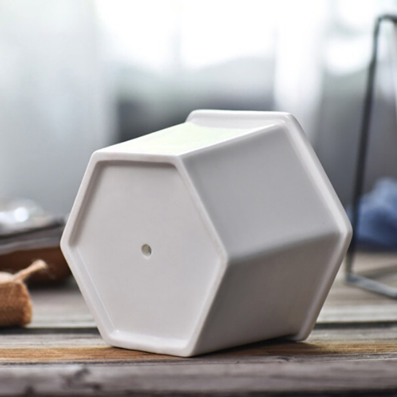 2018 Flower PotsNordic Minimalist Geometry Gold Iron Ceramic Succulent Pot Vanilla Green Plant Desktop Flower Pot for home decor