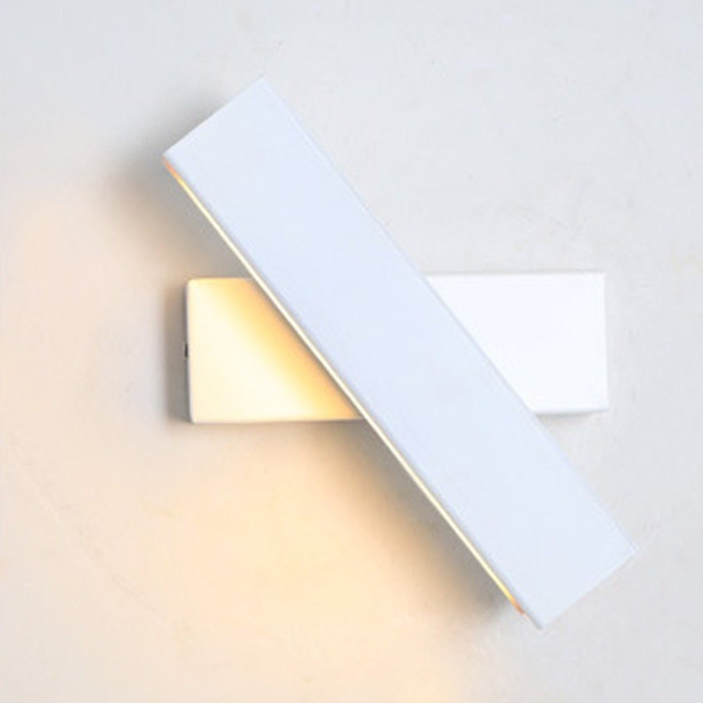 Modern Nordic Solid Wood LED Rotated Wall Lamp Bedside Night Light Bedroom Living Room Light Fixture Wall Decor Art Lamp Light